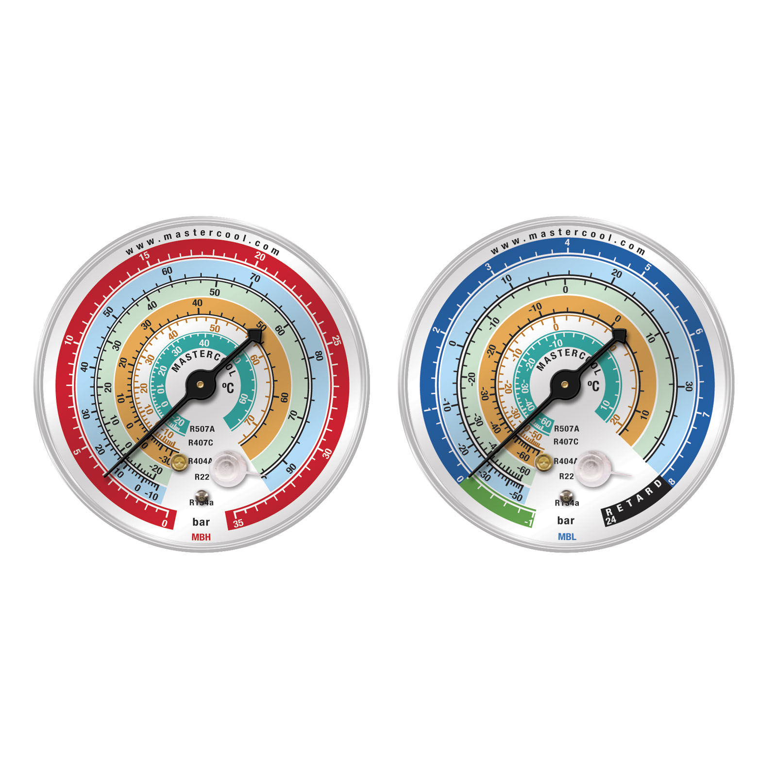 Low Pressure 80mm Gauge - Class 1.6 - R134A/R22/R404A