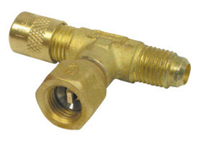 1/4 SCHR x 1/4 SCHR x 1/4 FSAE with Depressor and seal in nut