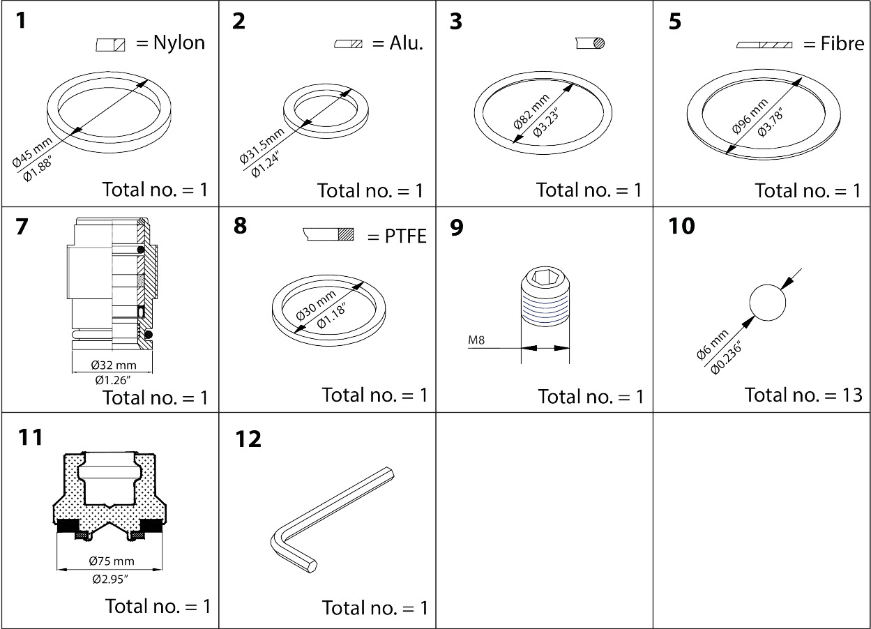 Danfoss SVA80 Repair Kit