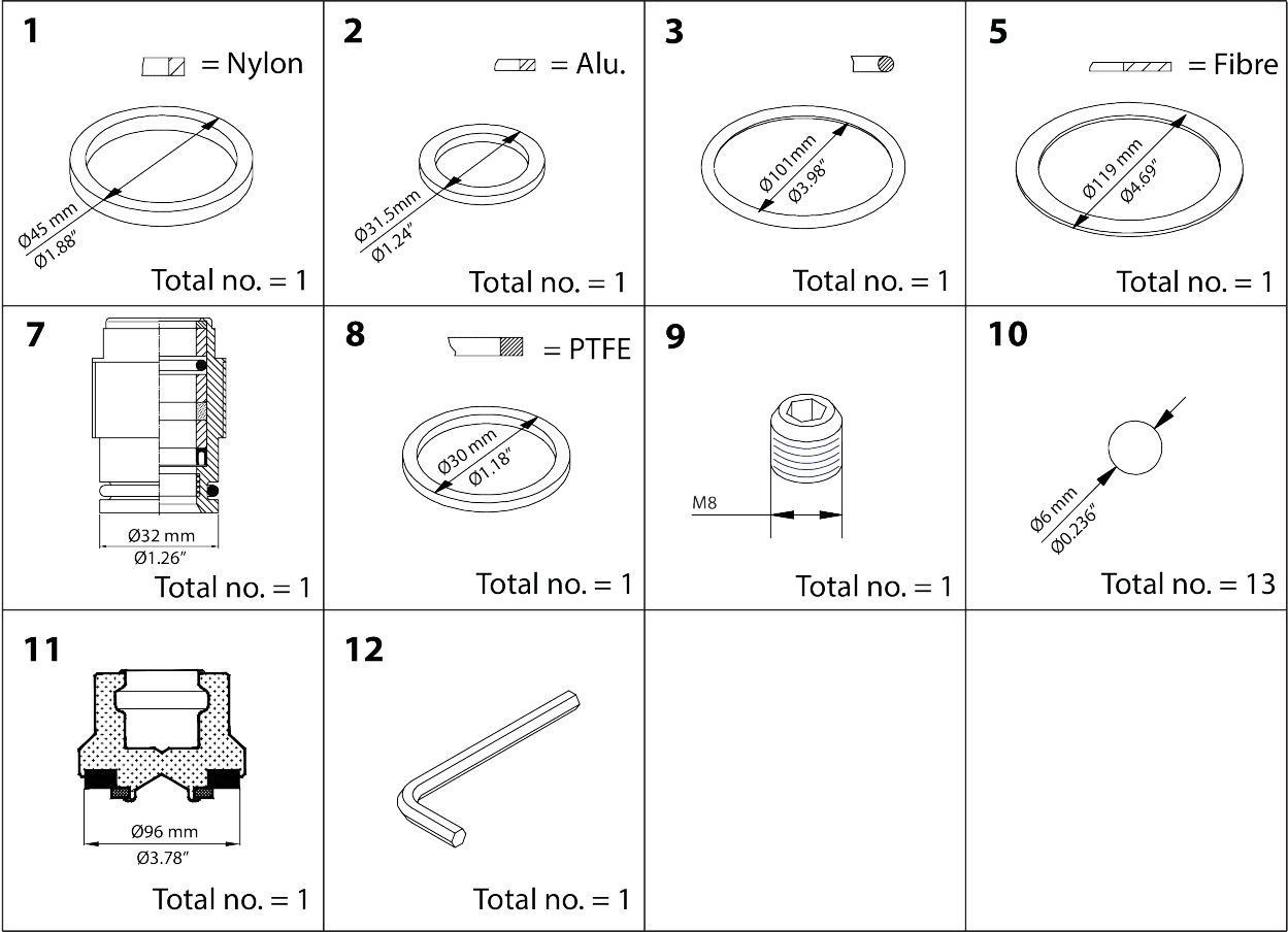 Danfoss SVA100 Repair Kit