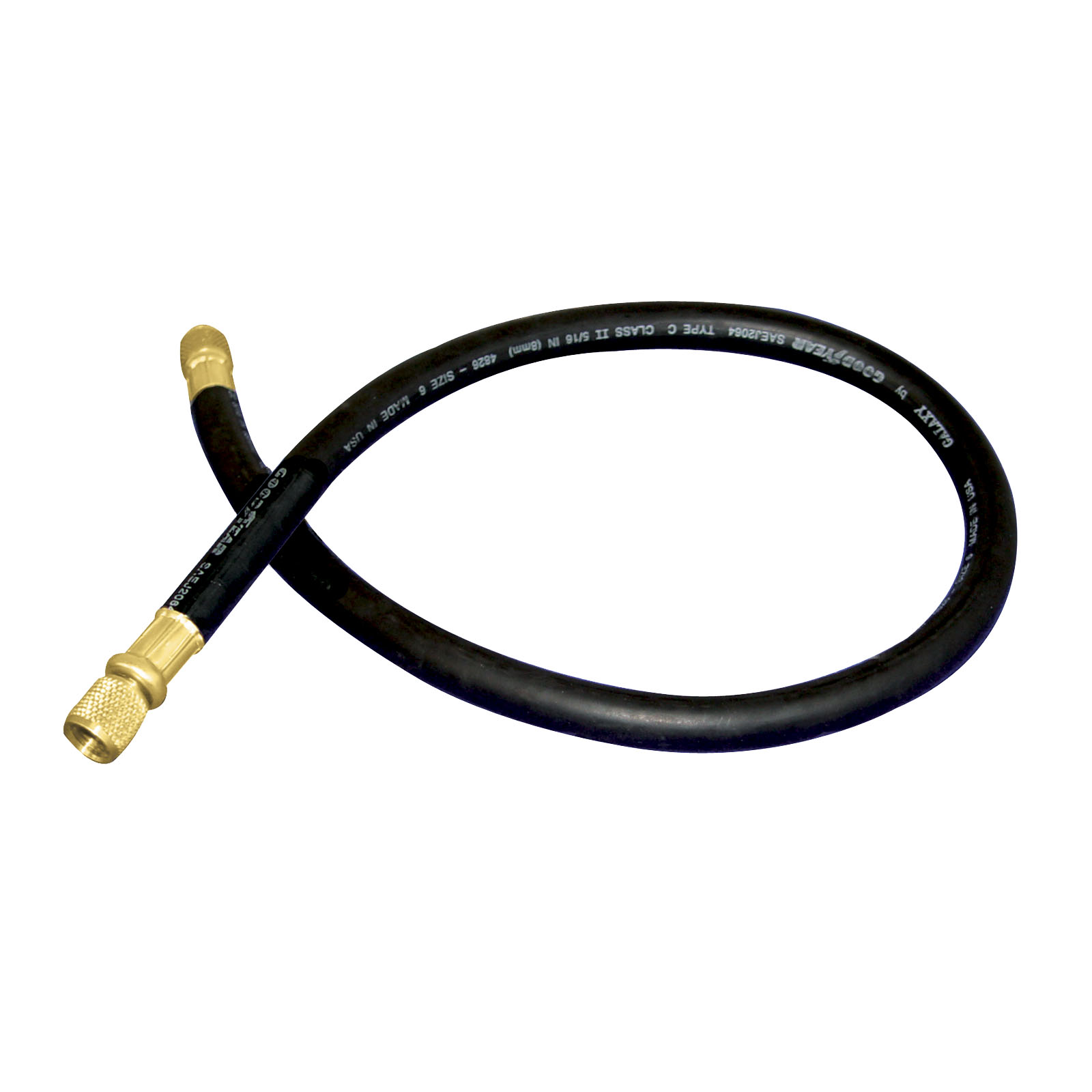 150cm Charging Hose 3/18" (with Shut-Off Valve Fitting)