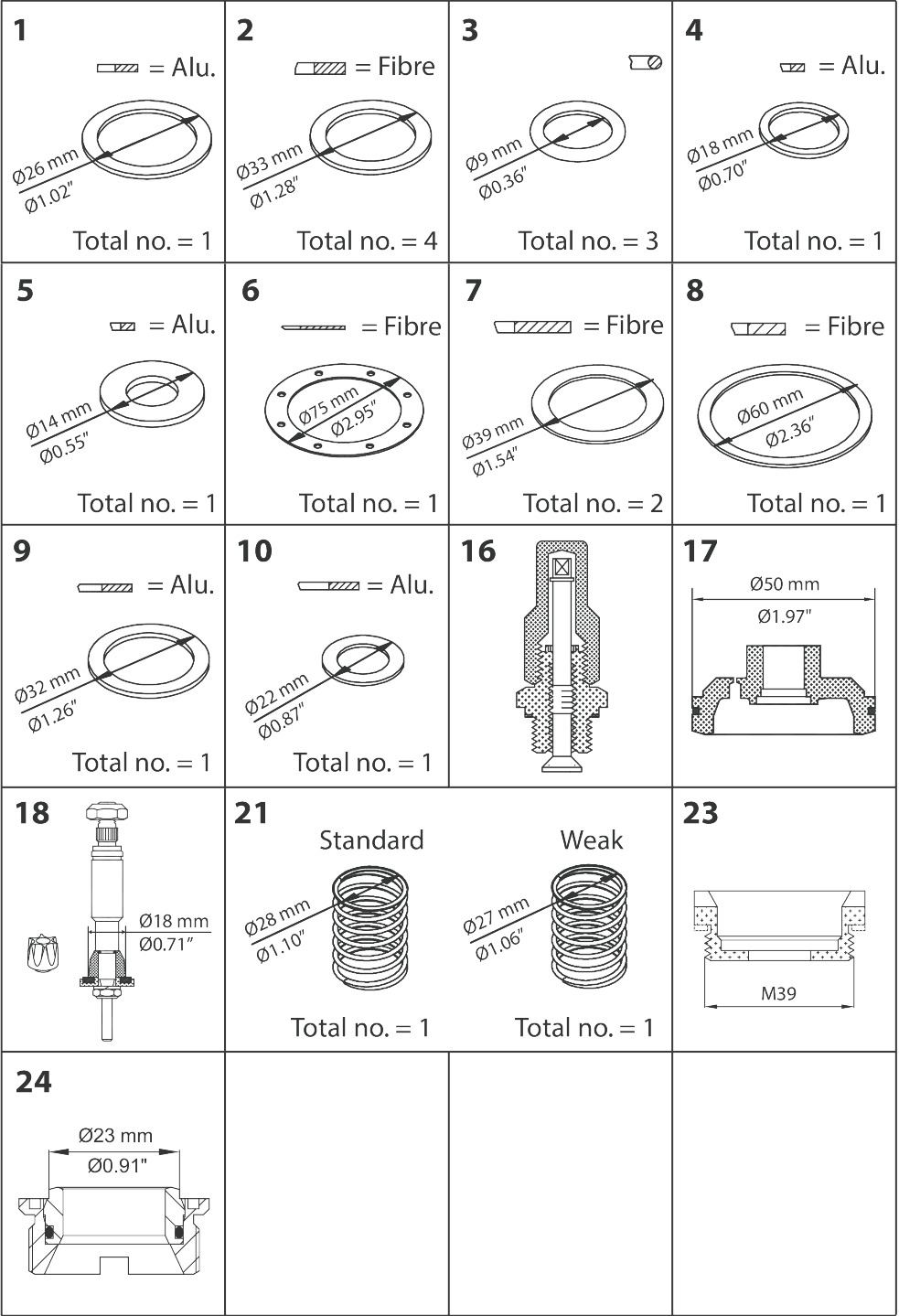 Danfoss PMFH 80-6 Overhaul kit