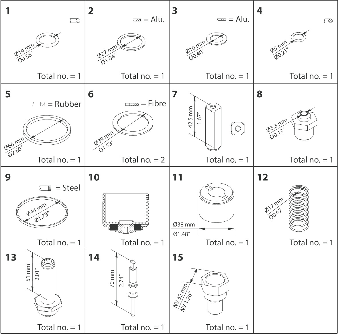 Overhaul kit EVRA / EVRS 25