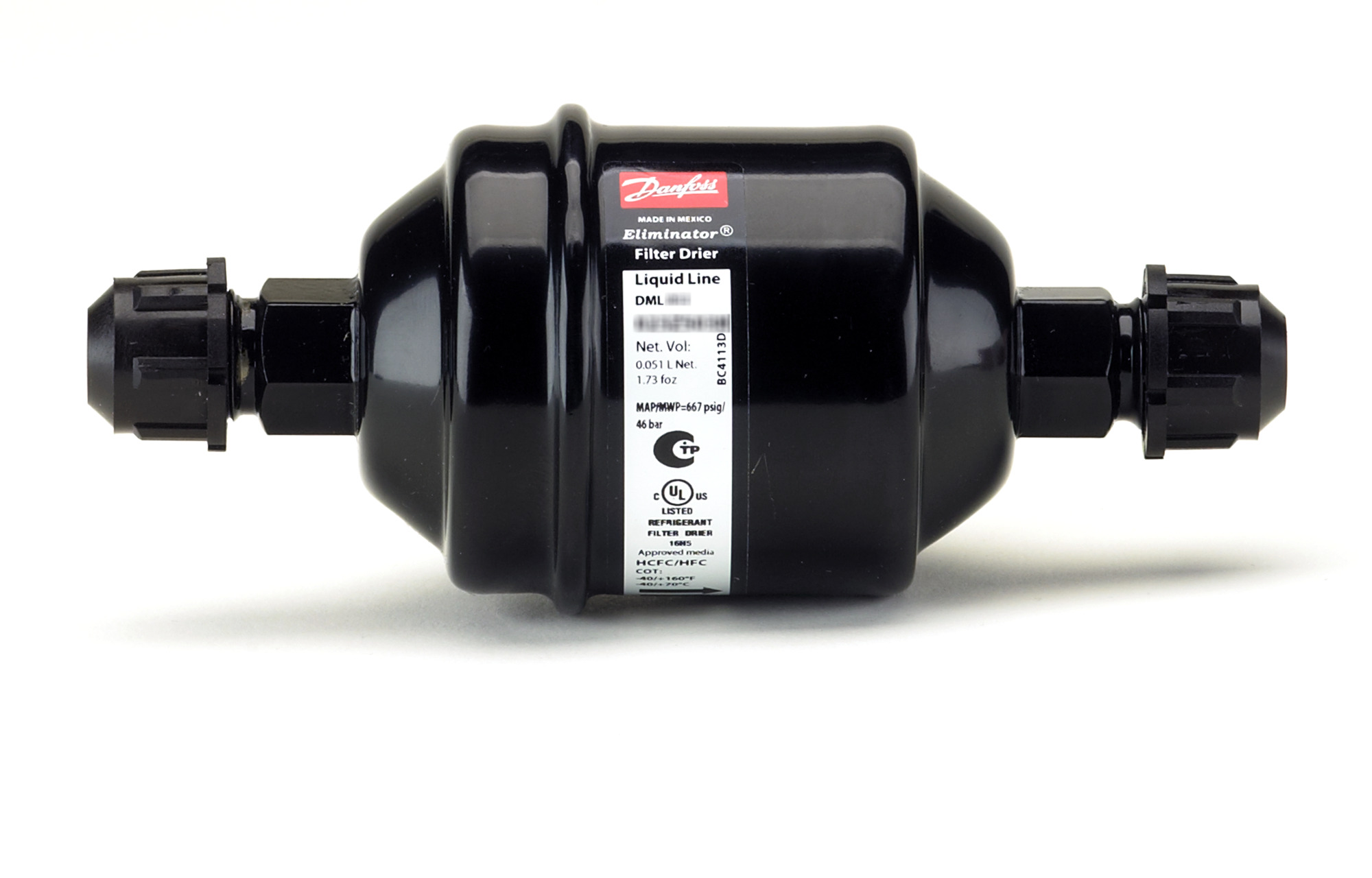 "Danfoss - Liquid Line Drier DML052 - 1/4" M.Fl"