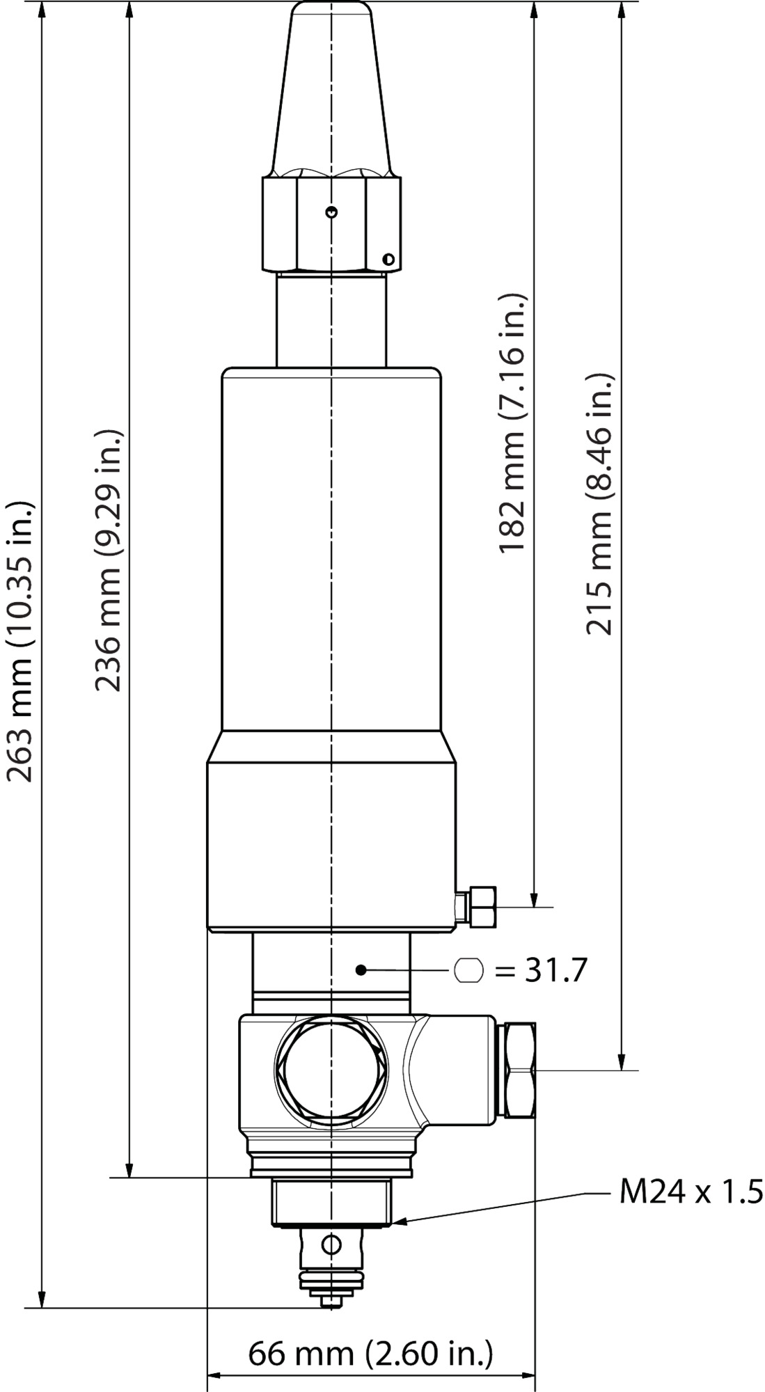 Danfoss CVC-L Pressure Controlled Pilot Valve -0.66 to 7 Bar