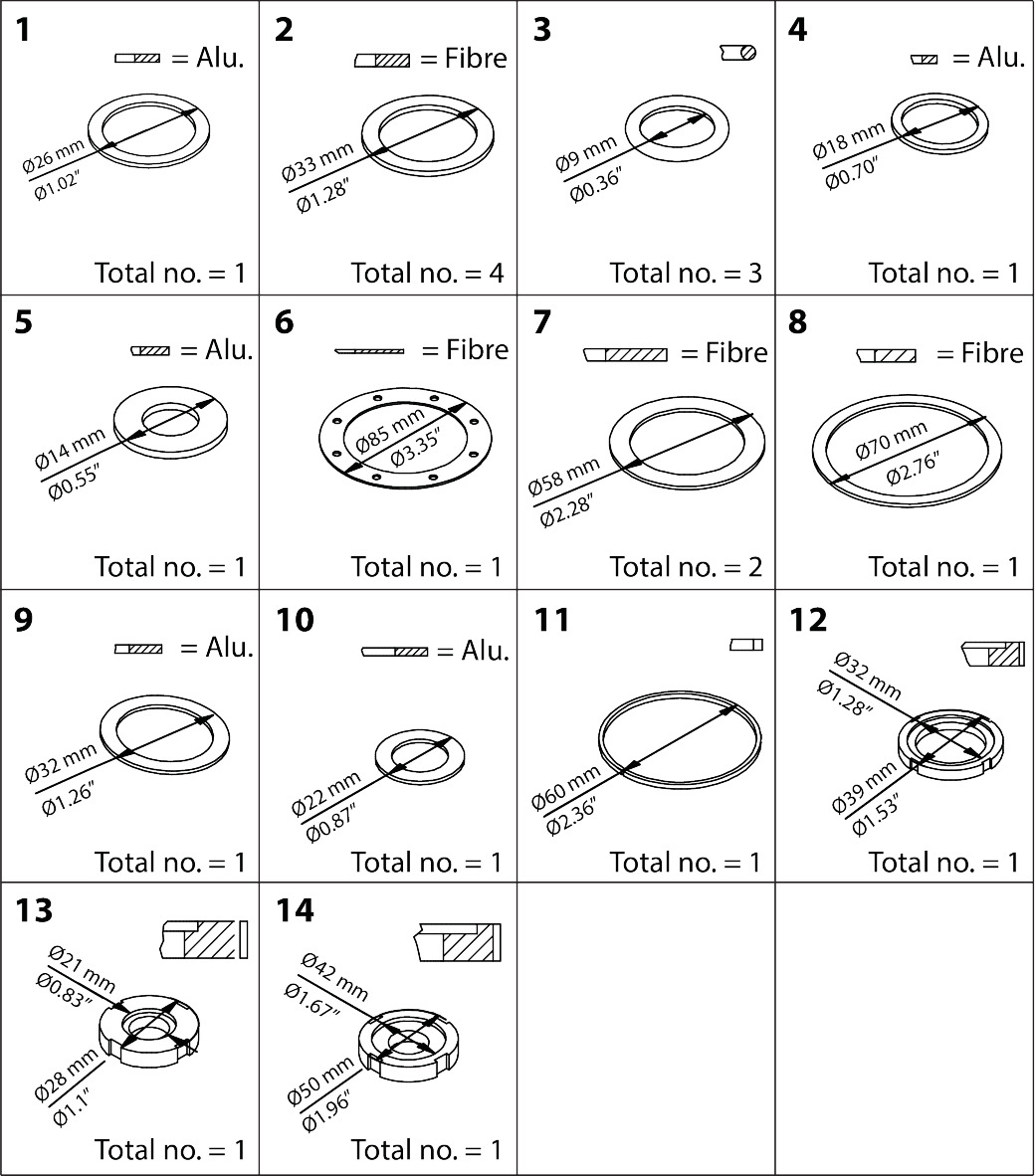 PM,PML/X ,MRV,32MEV,PMFH/L125 Repair kit