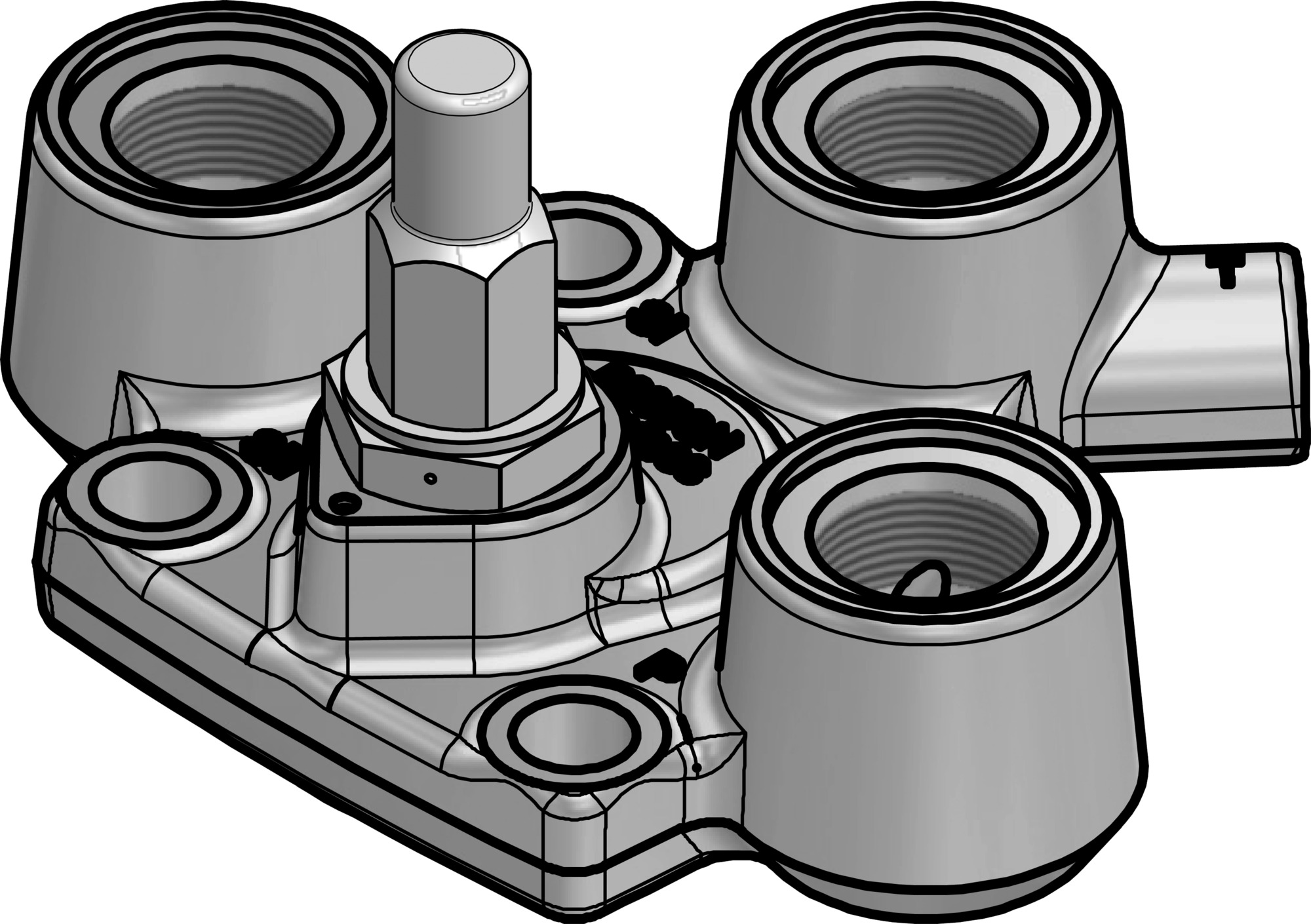 Danfoss ICS25 TopPlate(3port)