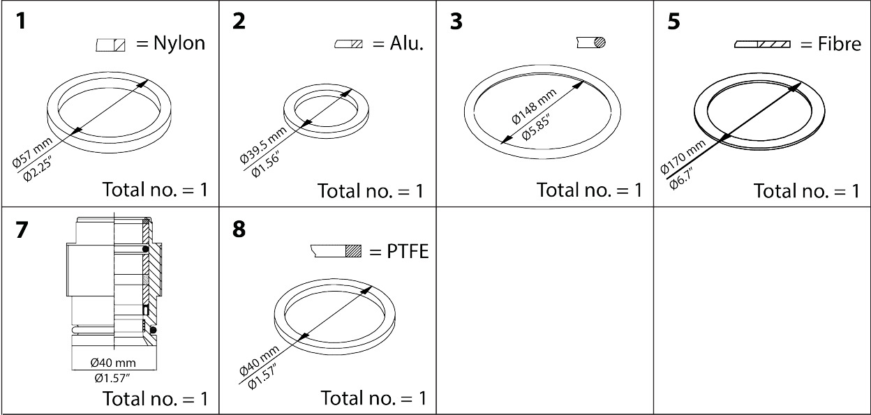 Repair kit for SVL DN 150