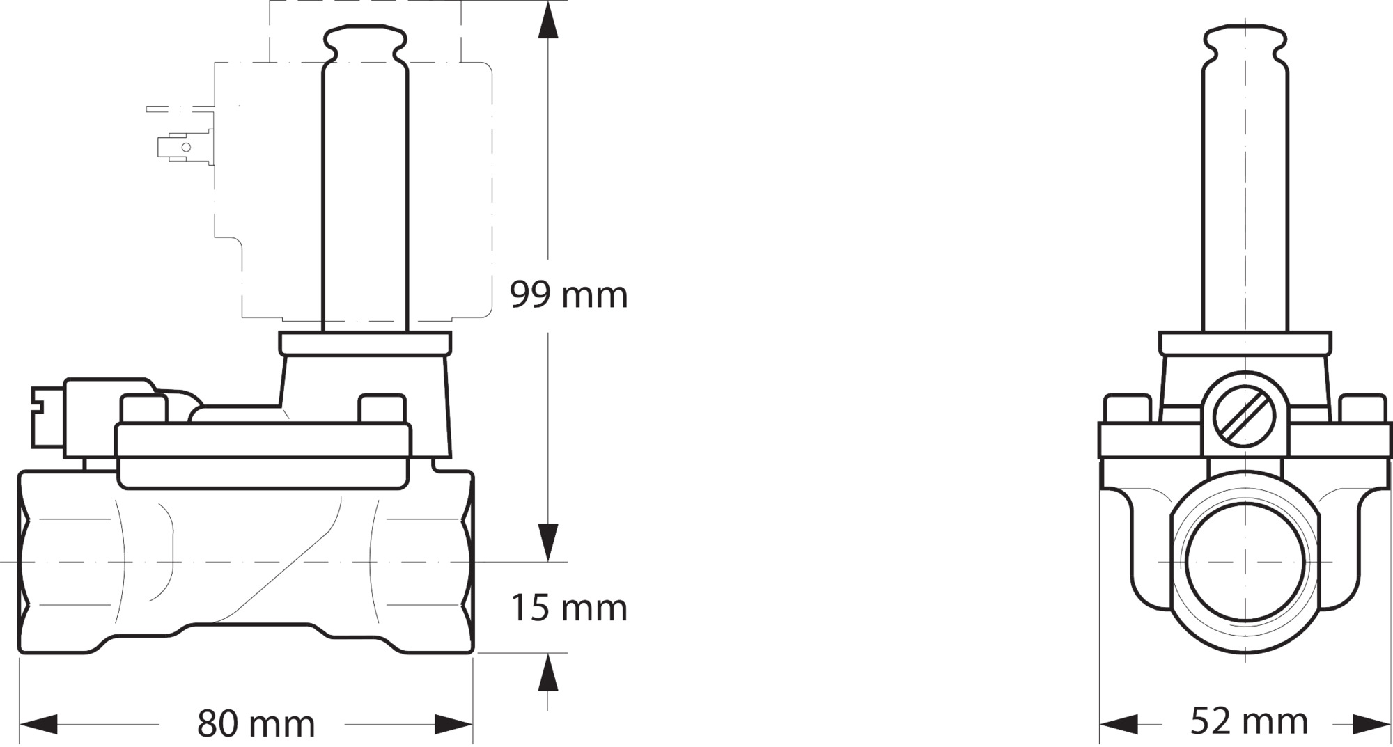 Danfoss - 1/2" Water Solenoid Valve EV220B