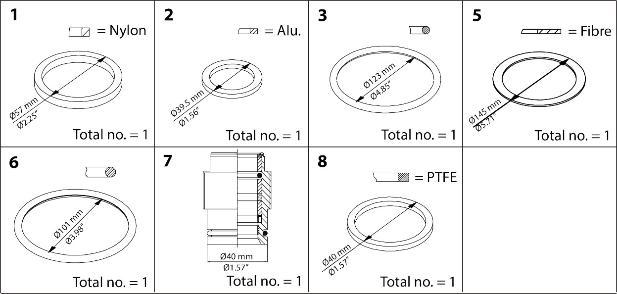 Repair kit for SVL DN 125