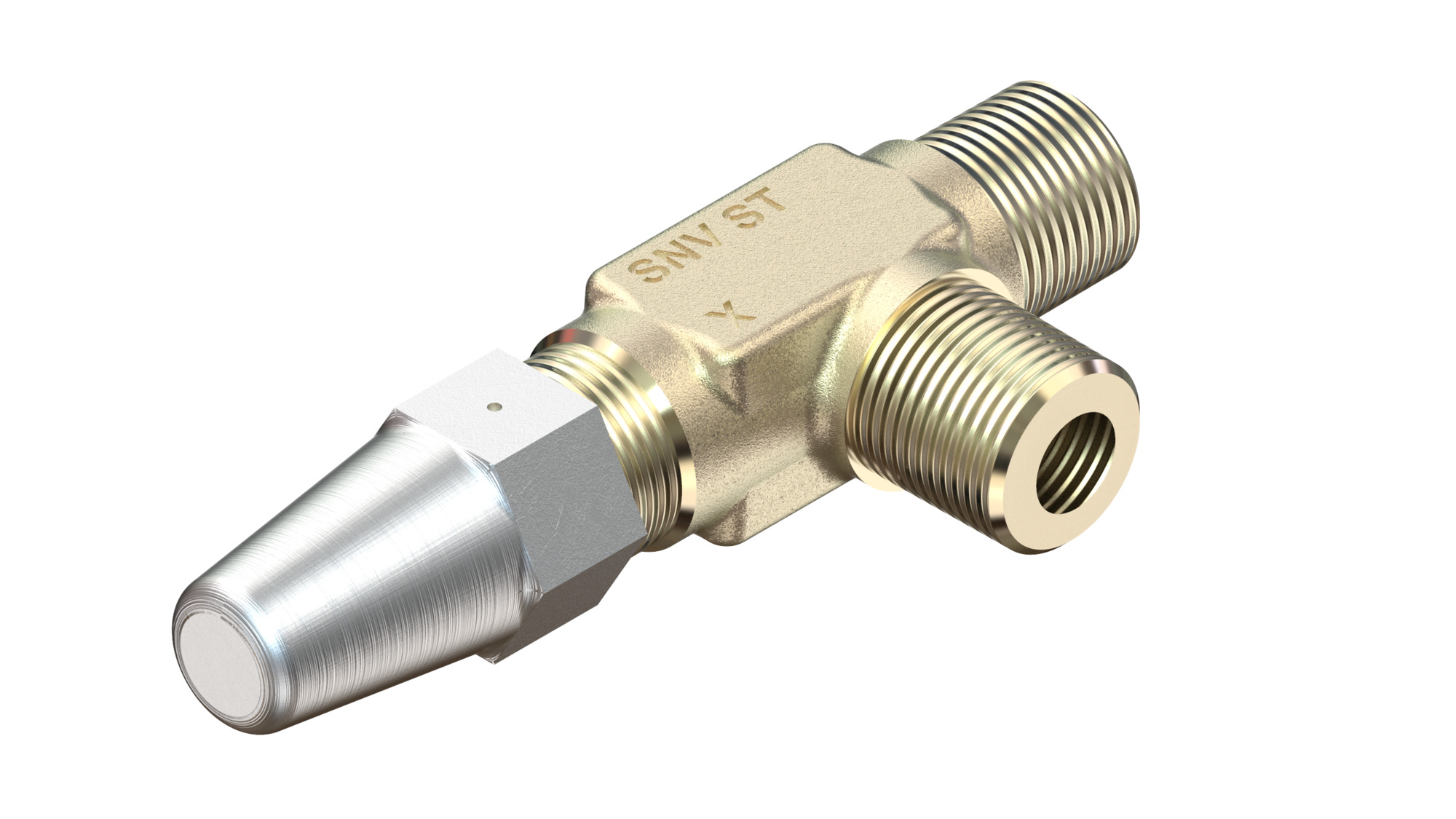 Danfoss Stop Needle Valve, Steel 1/2"M NPT inlet/outlet